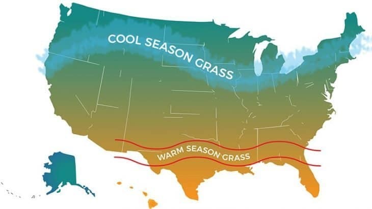 cool season and warm season map