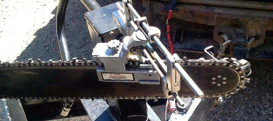 sharpening chainsaw with bar mount