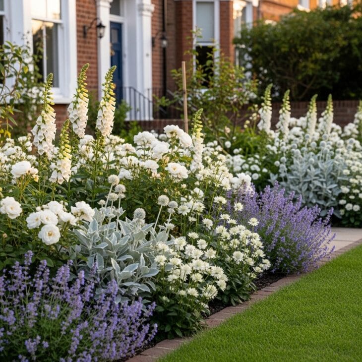 All-White Front Garden
