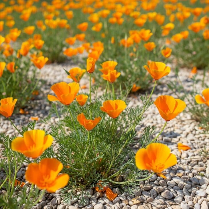 Self-Seeding California Poppy Drift