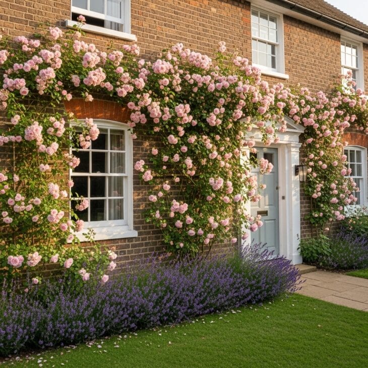 Climbing Roses on the House Front