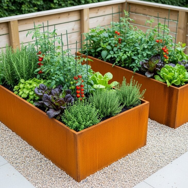 Corten Steel Raised Beds