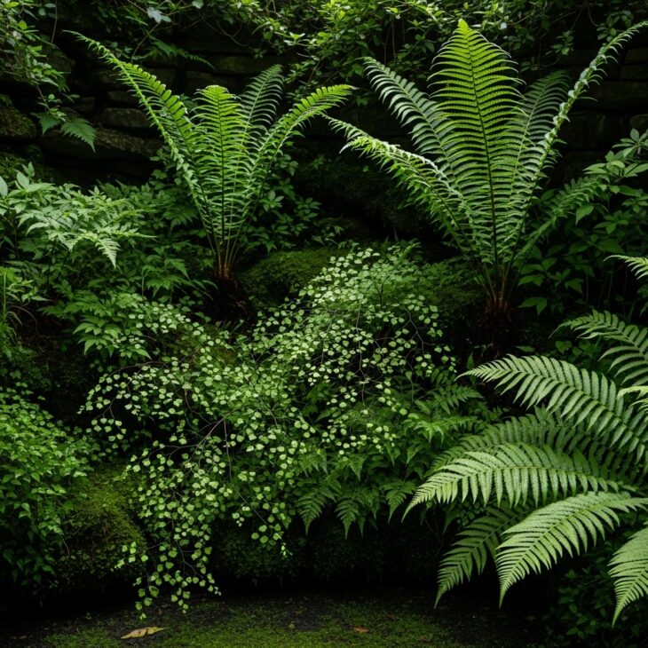 A Fern Grotto for Deep Shade