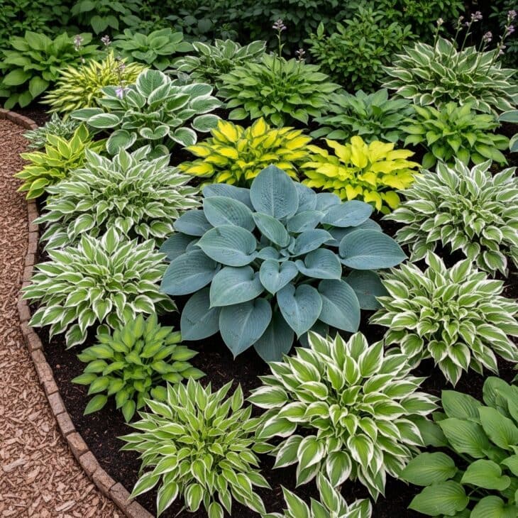 A Hosta Collection Bed