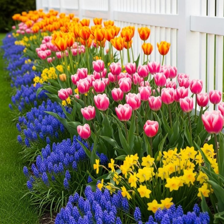 spring bulb border