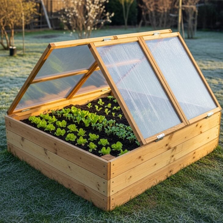 Raised Bed with Cold Frame Top