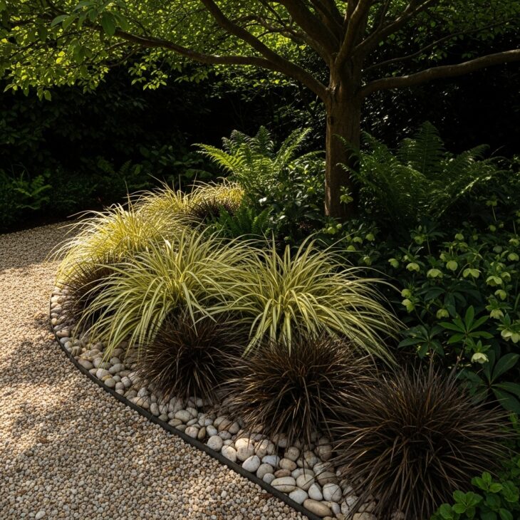 Shaded Gravel Corner with Sedge
