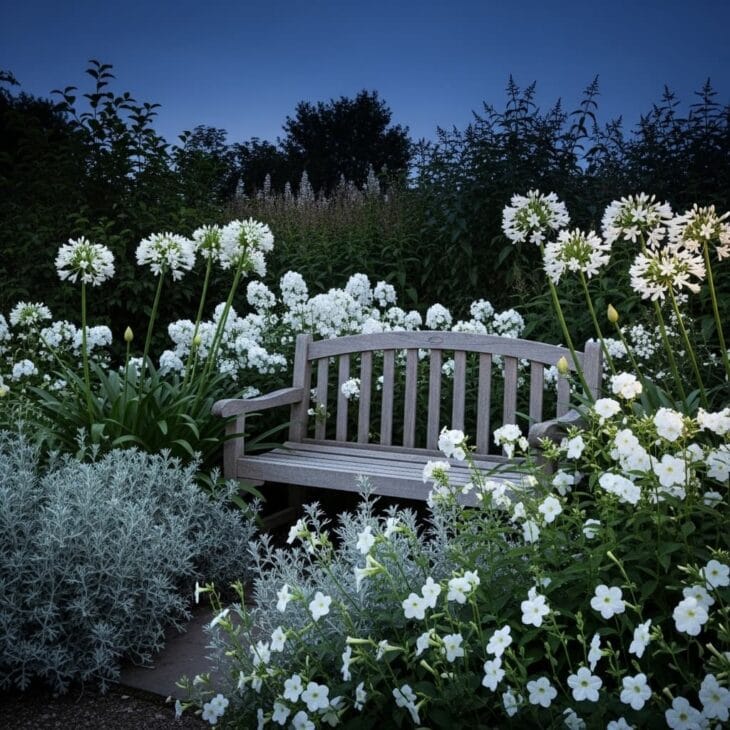 moon garden seating corner