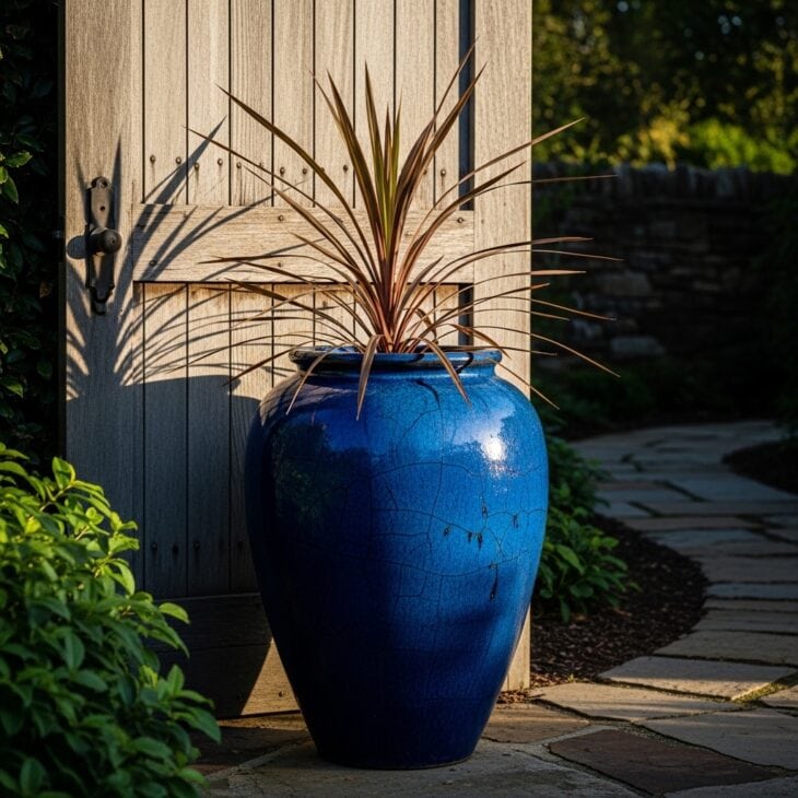 Single large statement pot as a focal point